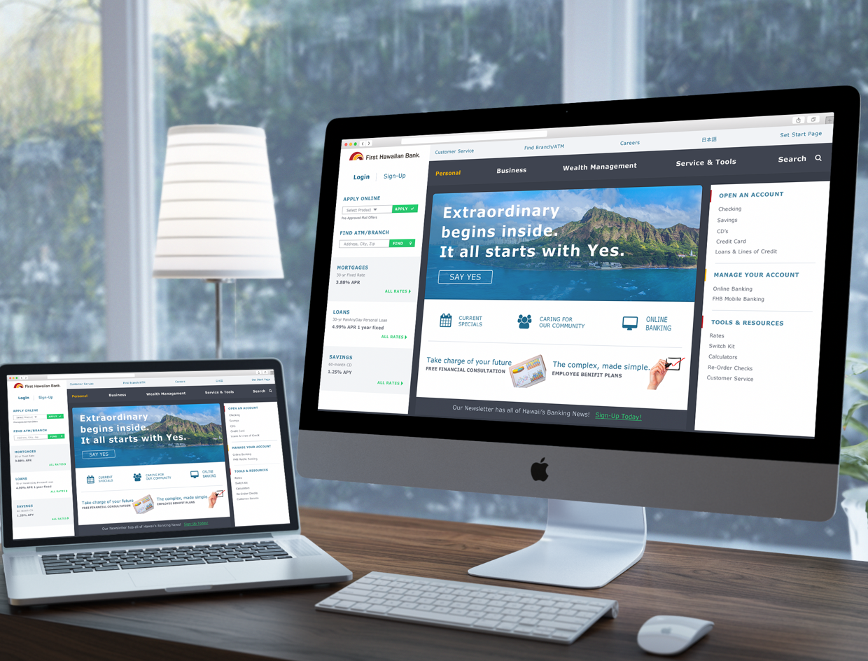 First Hawaiian Bank Website Redesign | Maui Web Design | Kris Jolls | Web Design