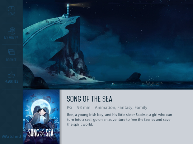 Movie Card Song of the Sea Design | Maui Web Design | Kris Jolls | Portfolio Project | Web Designer
