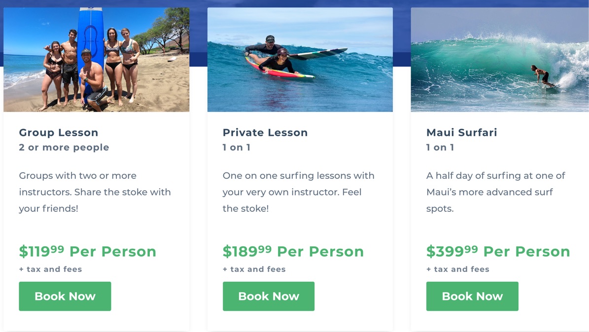 Maui Surf Academy Features